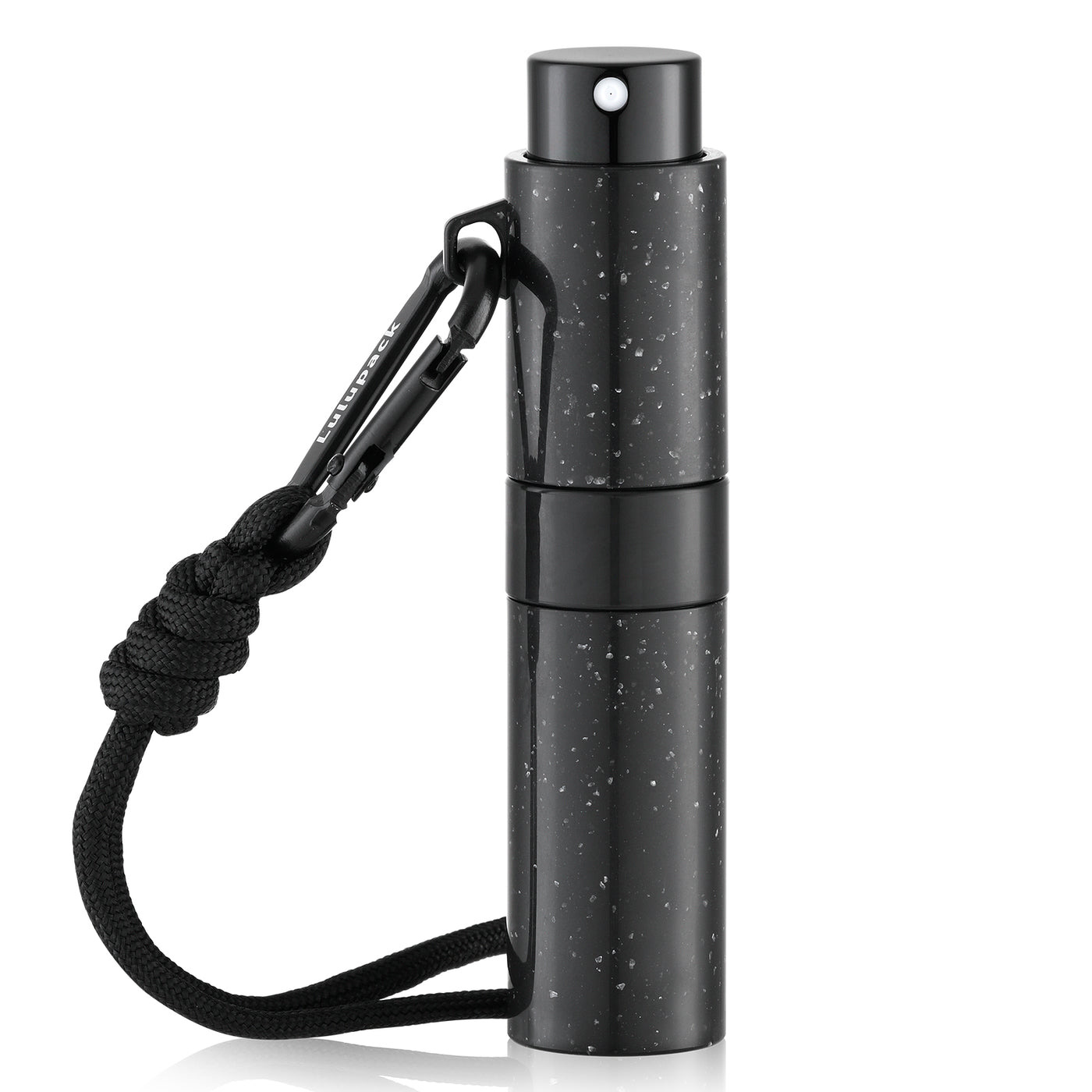 Lulupack Small Spray Bottle with Keychain - 8ml Cologne Travel Bottle Refillable - Travel Size Perfume Atomizer for Men - Portable Fragrance Decant Dispenser Speckled Black