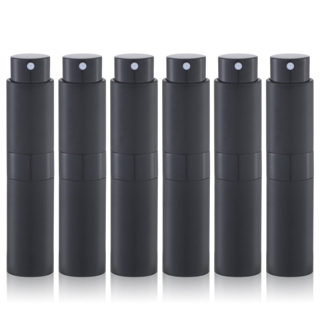 5ml Perfume Atomizer, Cologne Travel Spray Bottle, Refillable Portable Sprayer (6pcs, Black)