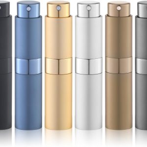 Perfume Atomizer Travel Refillable Bottle: Cologne Sprayer Portable for Men - Mini Spray Empty for Refill - 8ml Small Size Brown