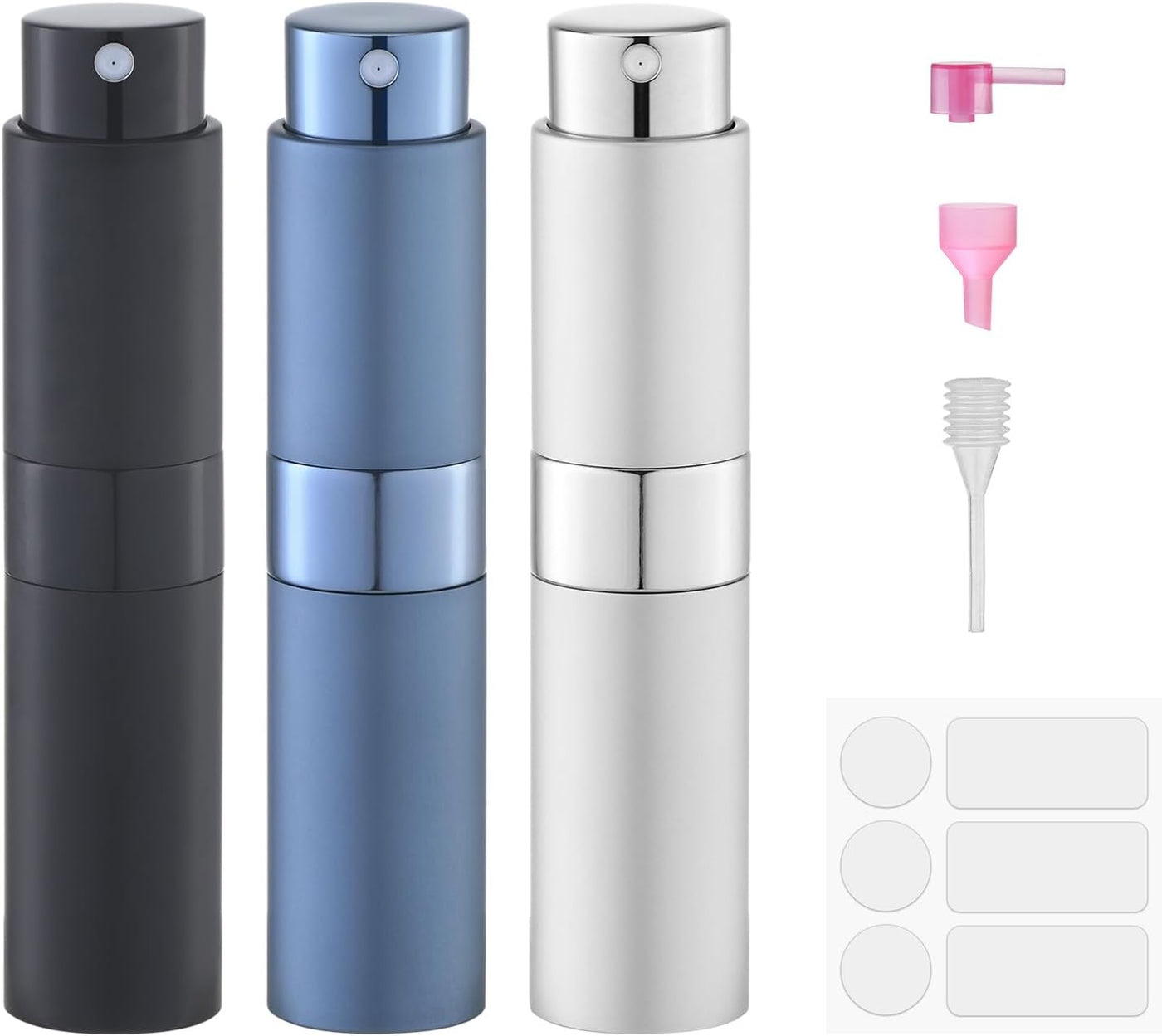 Perfume Atomizer Travel Bottle Refillable: Cologne Sprayer Portable for Men - Mini Spray Empty for Refill - 8ml Small Size Blue