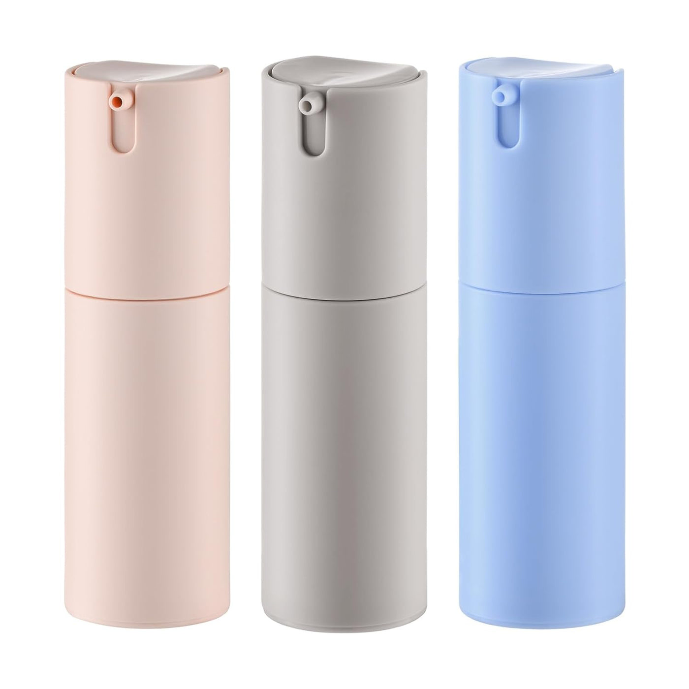 1 oz Airless Pump Bottles, Travel Lotion Container, Skincare Containers for Moisturizer(Plastic, Multicolor, 3Pcs)